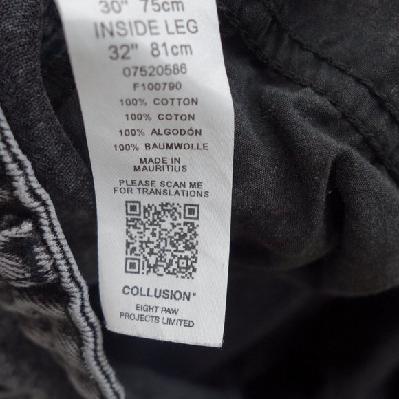 Collusion Jeans Womens 28 Gray Charcoal Wash Wide Leg High Rise Crop Denim - Picture 10 of 11